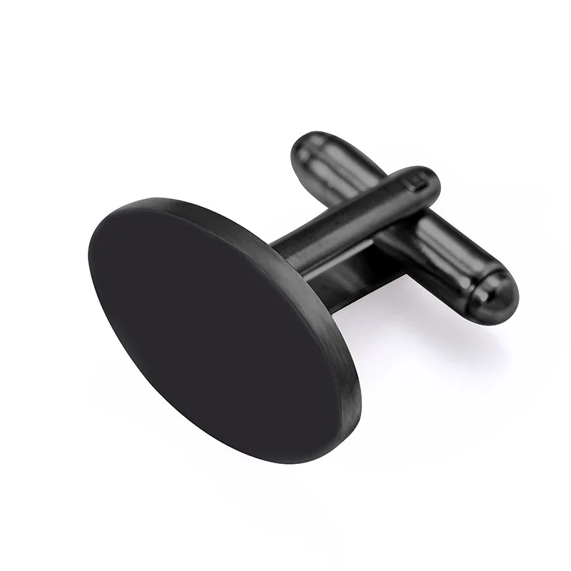 Cuff Link, Oval Blank Stainless Steel (Single)