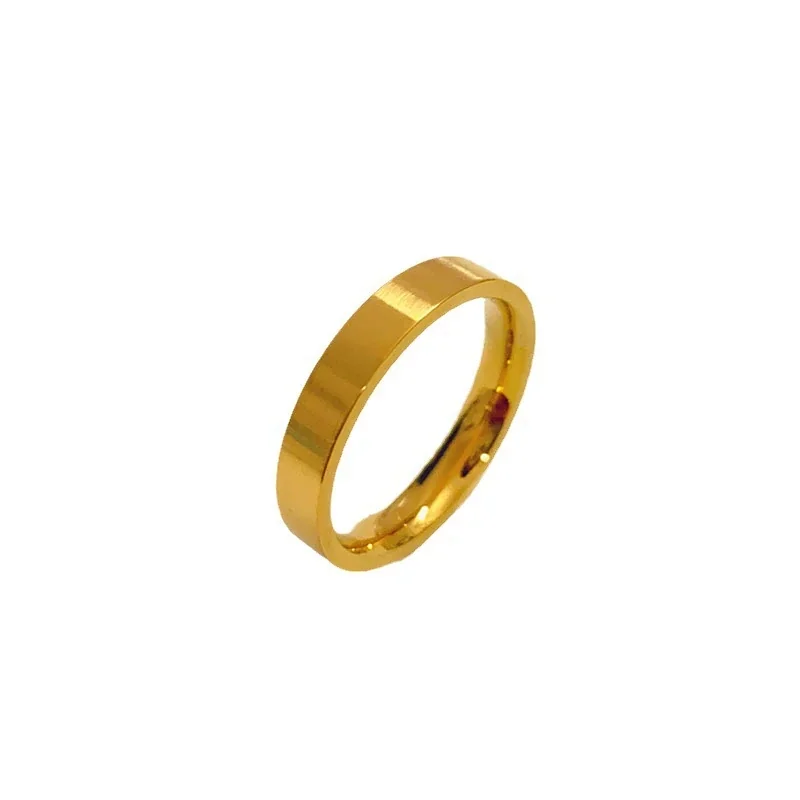 Satin 18K Gold-Plated Stainless Steel Wide Band Ring