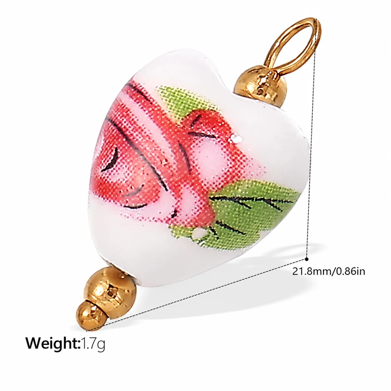Foto do produto: Pendant Charms, Ceramic Sea Motifs & 18K Gold-Plated Stainless Steel