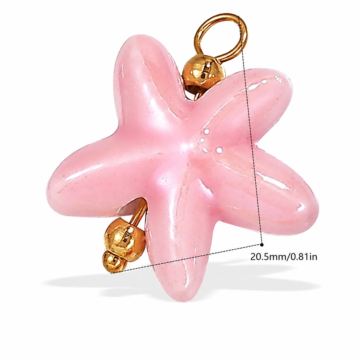Foto do produto: Pendant Charms, Ceramic Sea Motifs & 18K Gold-Plated Stainless Steel