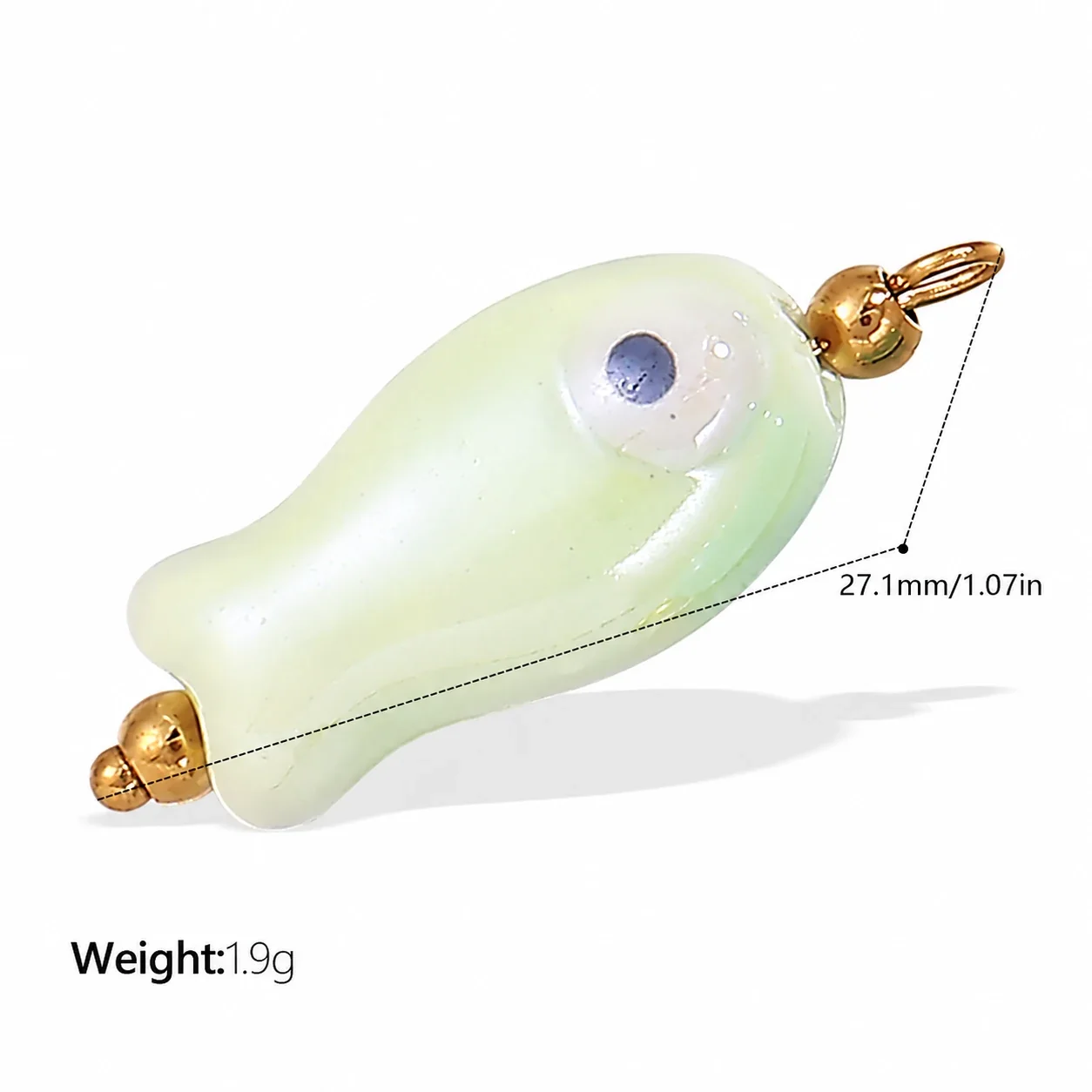 Foto do produto: Pendant Charms, Ceramic Sea Motifs & 18K Gold-Plated Stainless Steel
