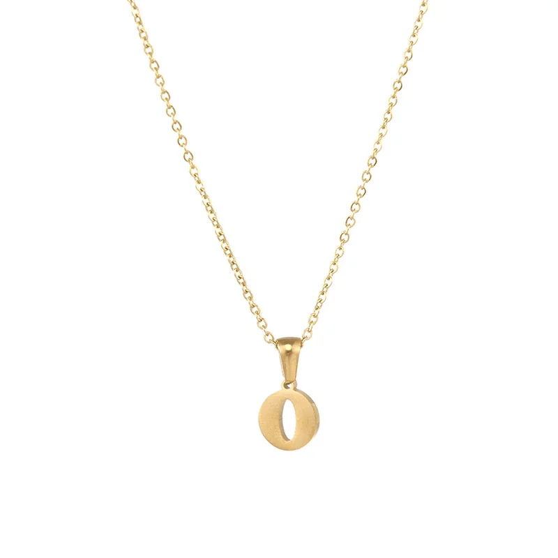 Polished 18K Gold-Plated Initial Oval-Link Pendant Necklace - Initial R