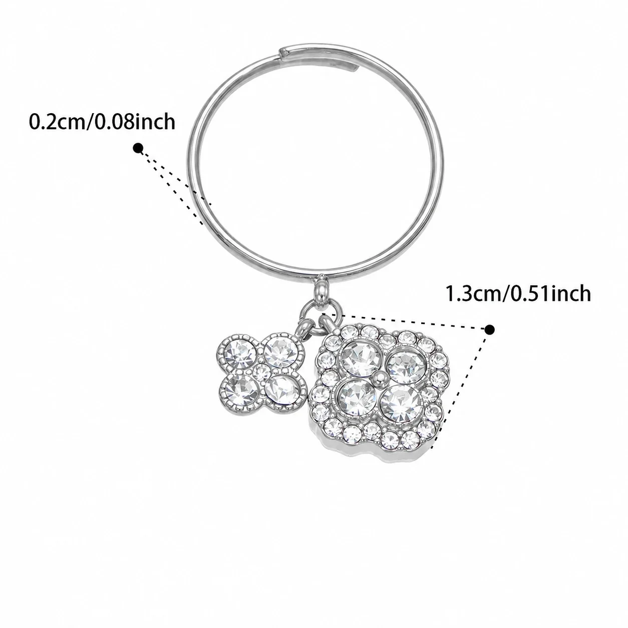 Ornate 18K Gold-Plated Clover & Pavé CZ Jewelry Set - Silver Clear CZ