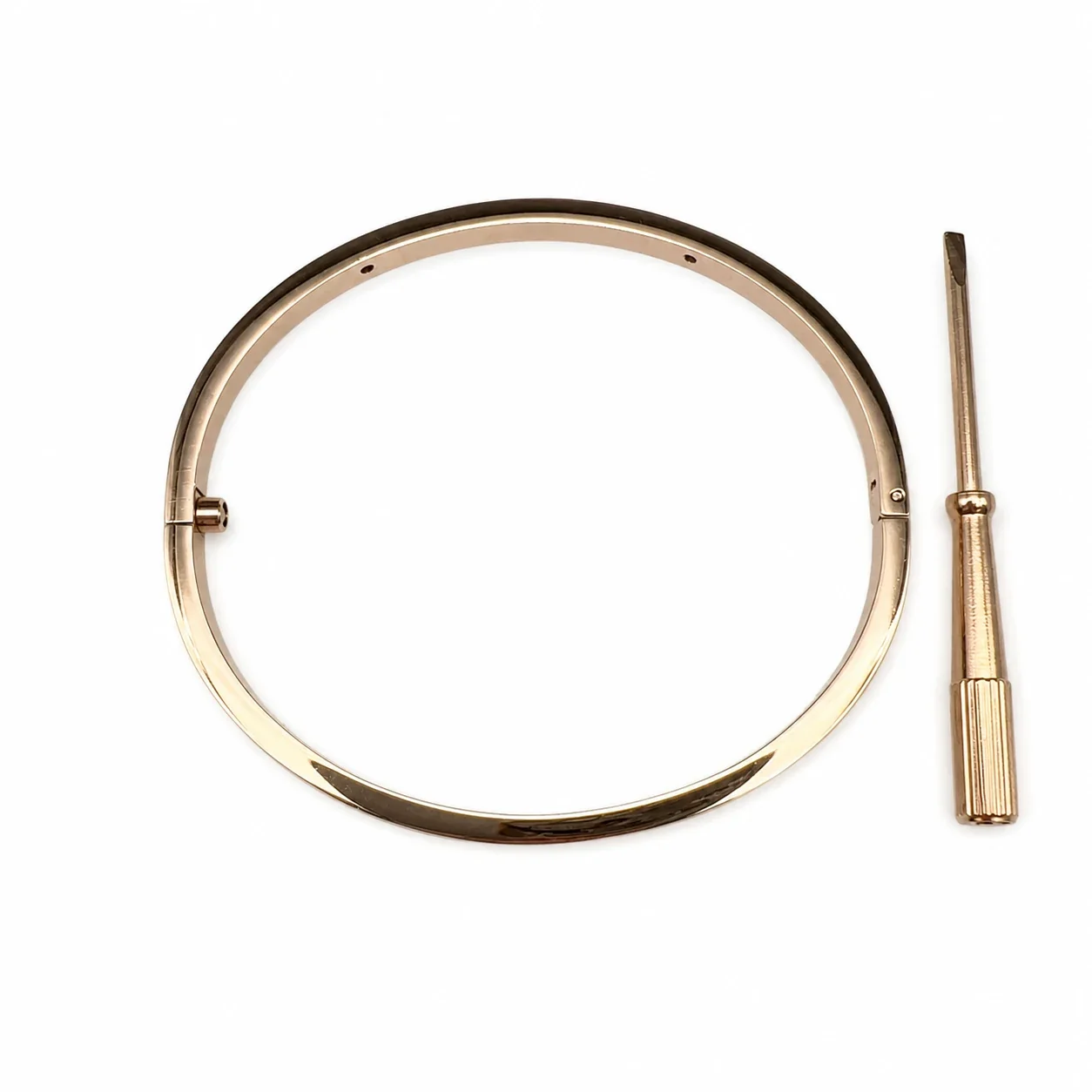 Mirror Oval Screw Closure 316 Stainless Steel Bangle Bracelet