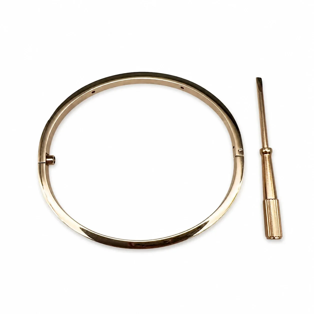 Polished 316 Stainless Steel Screw Bangle Bracelet