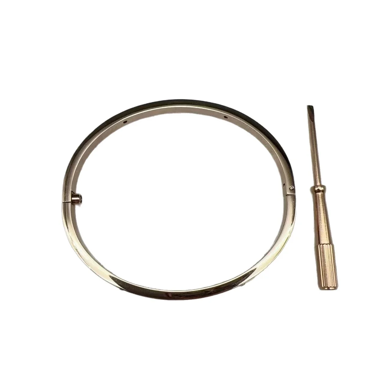 Polished 316 Stainless Steel Screw Bangle Bracelet
