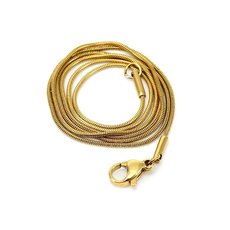 Sleek 18K Gold-Plated Snake Chain Necklace