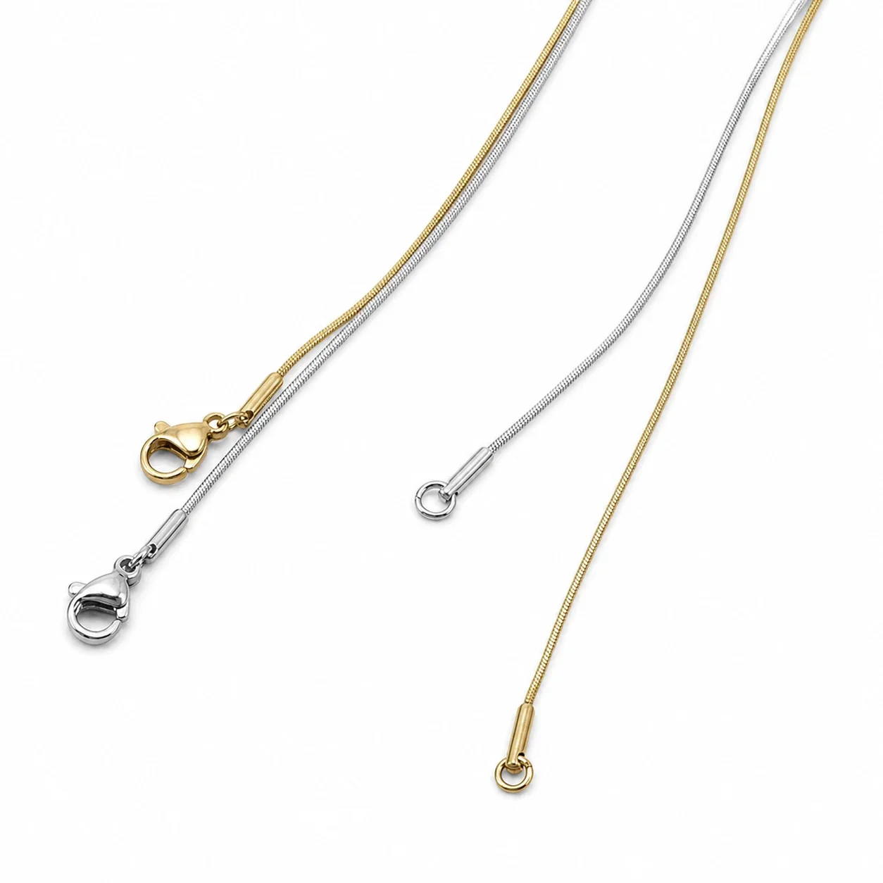 Sleek 18K Gold-Plated Snake Chain Necklace