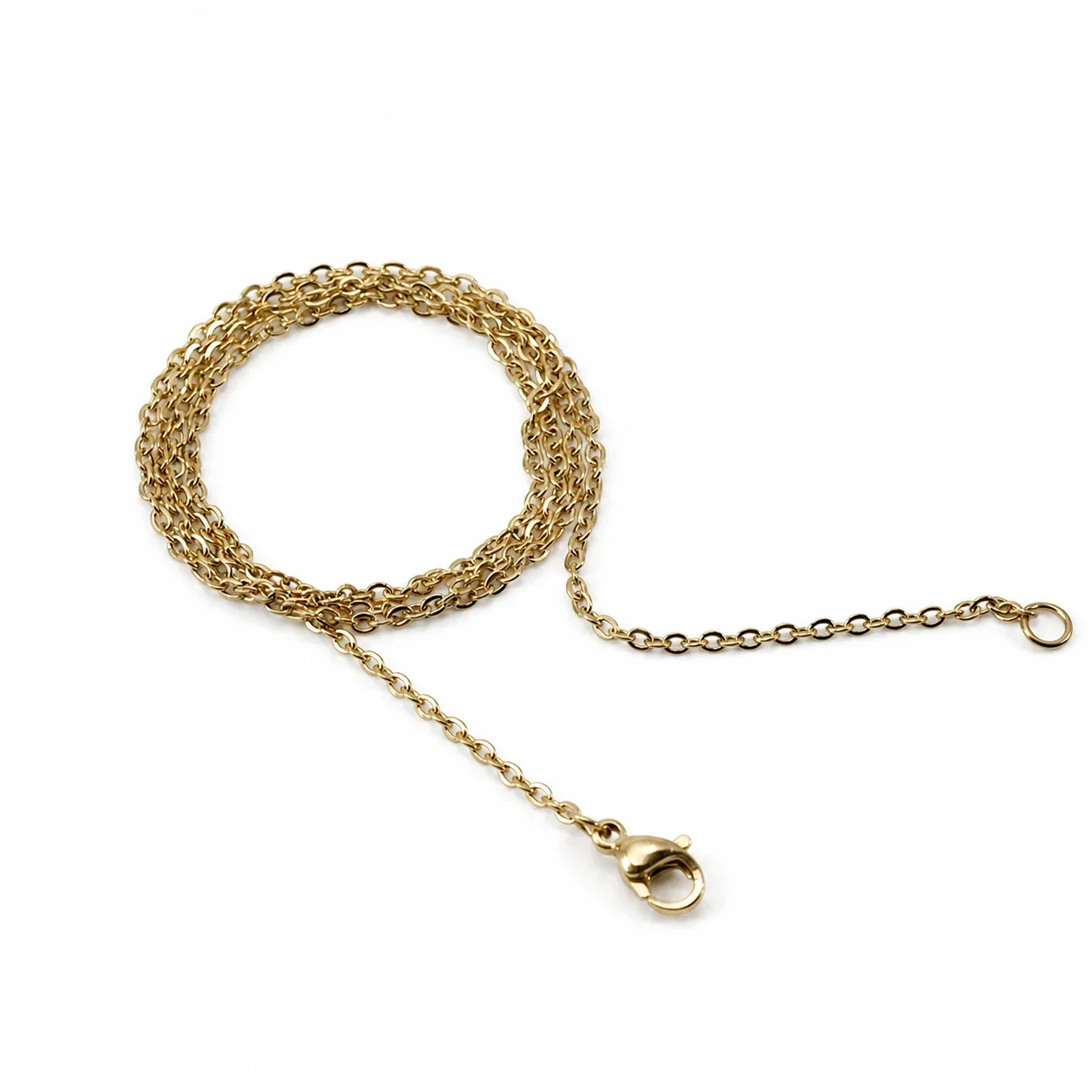 Sleek 18K Gold-Plated Snake Chain Necklace - Gold Cross