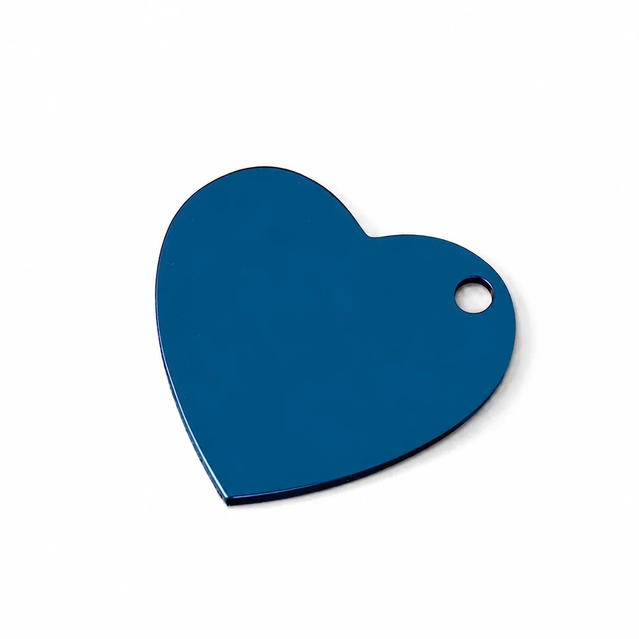 Pendant with Blank Asymmetric Heart, Stainless Steel