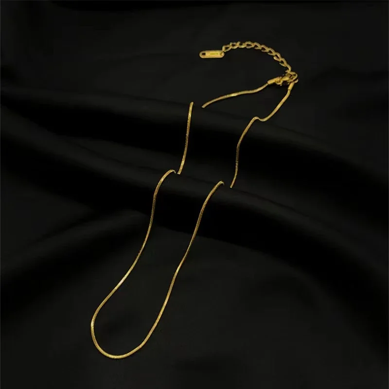 Foto del producto: Collar de cadena serpiente con extensión, acero inoxidable