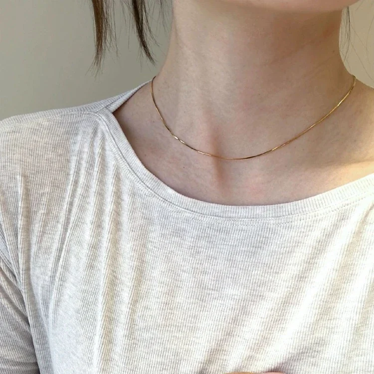Foto del producto: Collar de cadena serpiente con extensión, acero inoxidable