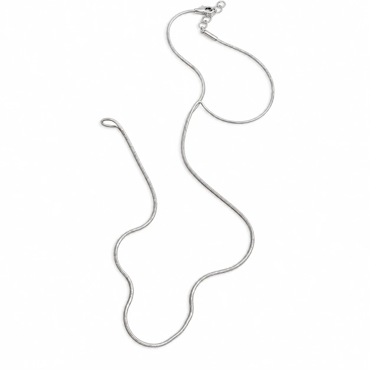 Foto del producto: Collar de cadena serpiente con extensión, acero inoxidable