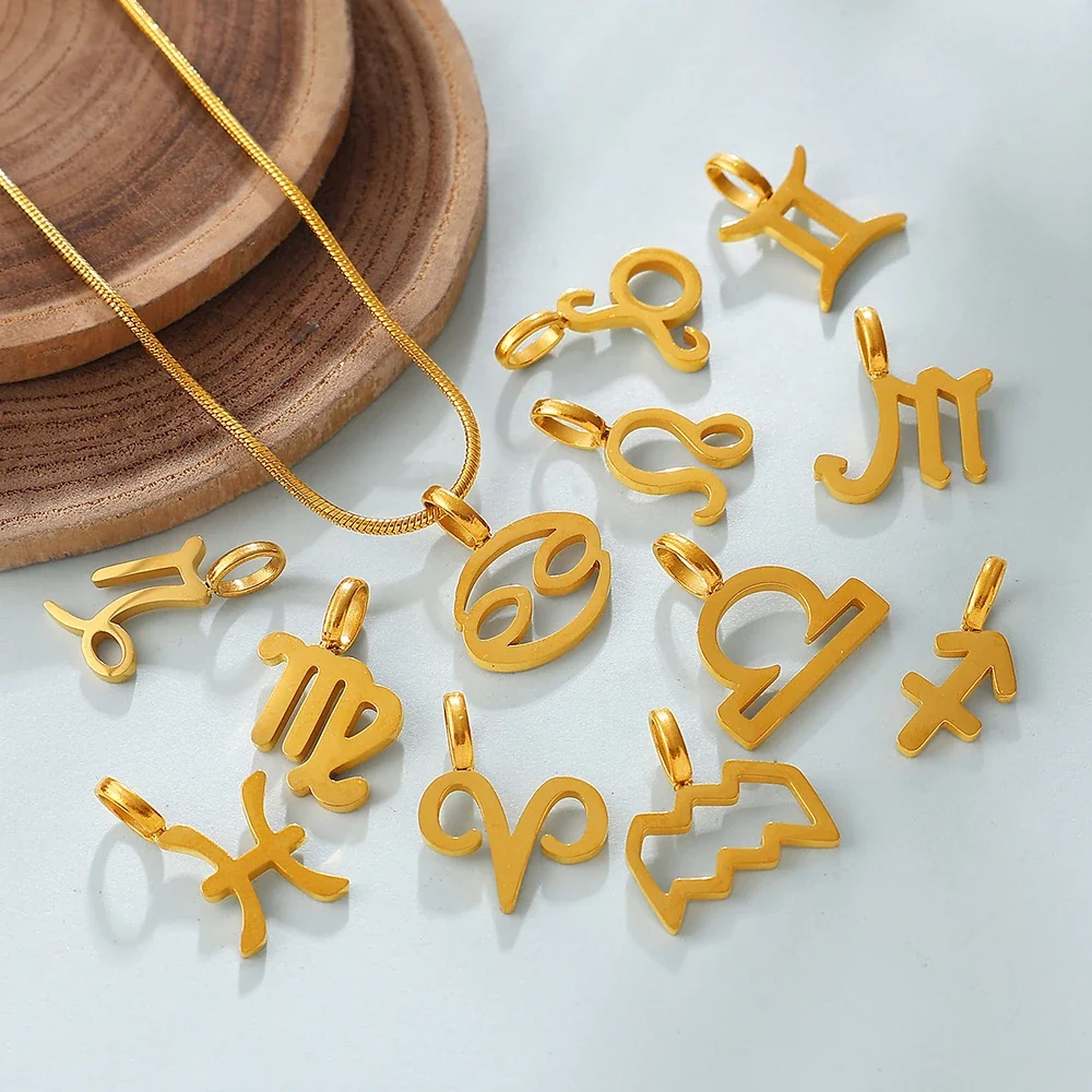Foto do produto: Zodiac Symbol Openwork Pendant, Stainless Steel