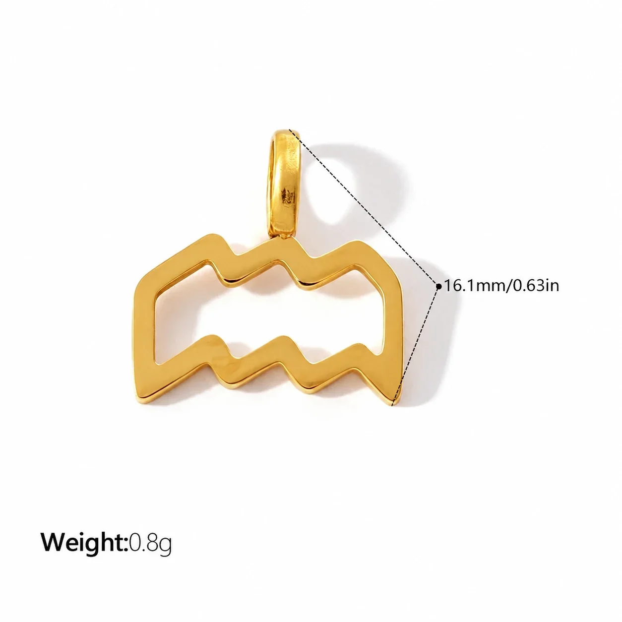 Foto do produto: Zodiac Symbol Openwork Pendant, Stainless Steel