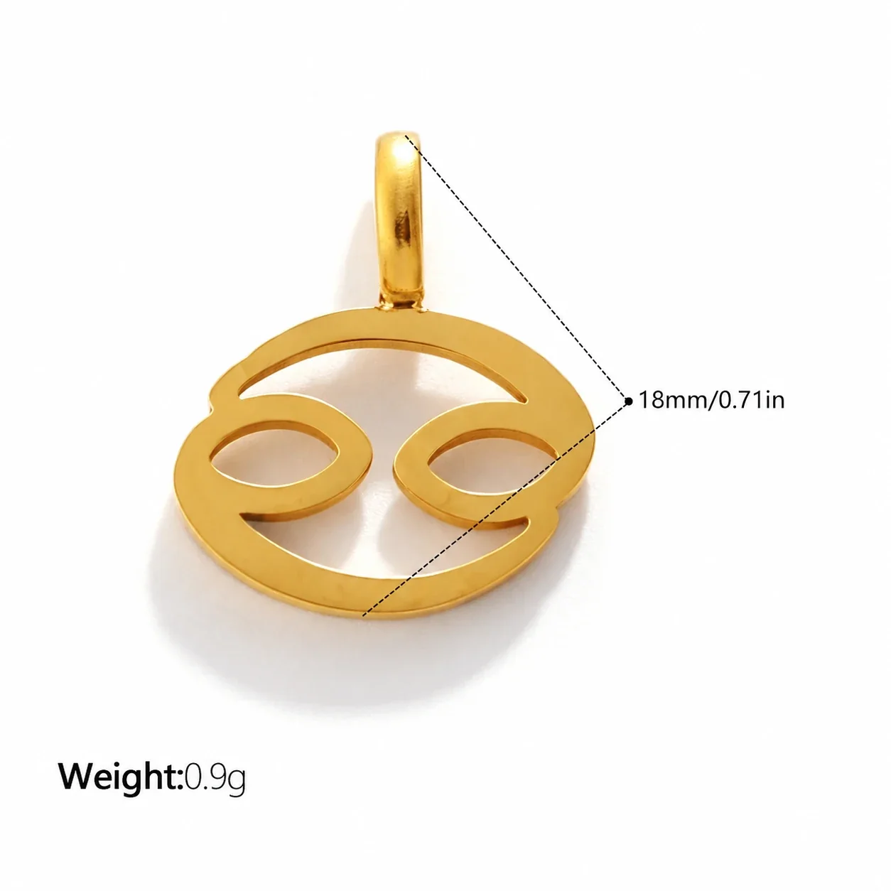 Foto do produto: Zodiac Symbol Openwork Pendant, Stainless Steel