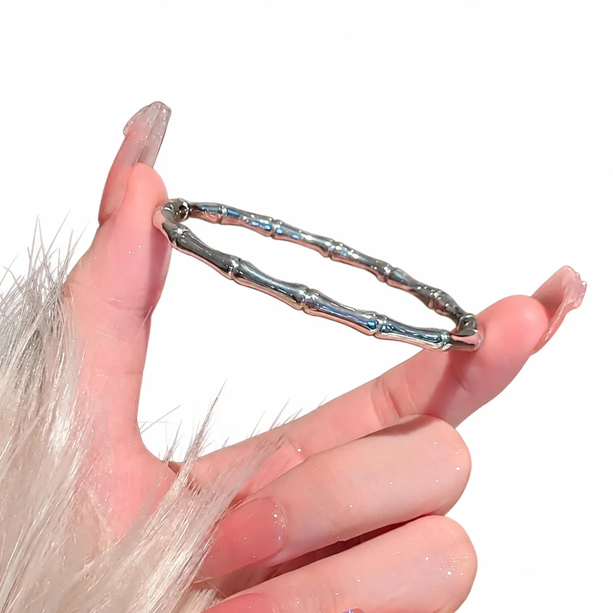 Foto del producto: Bamboo Segment Bangle in Gold-Plated Stainless Steel