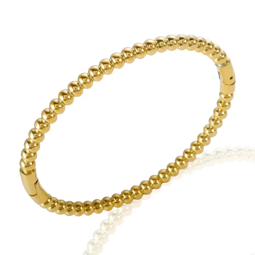 Foto del producto: Bamboo Segment Bangle in Gold-Plated Stainless Steel