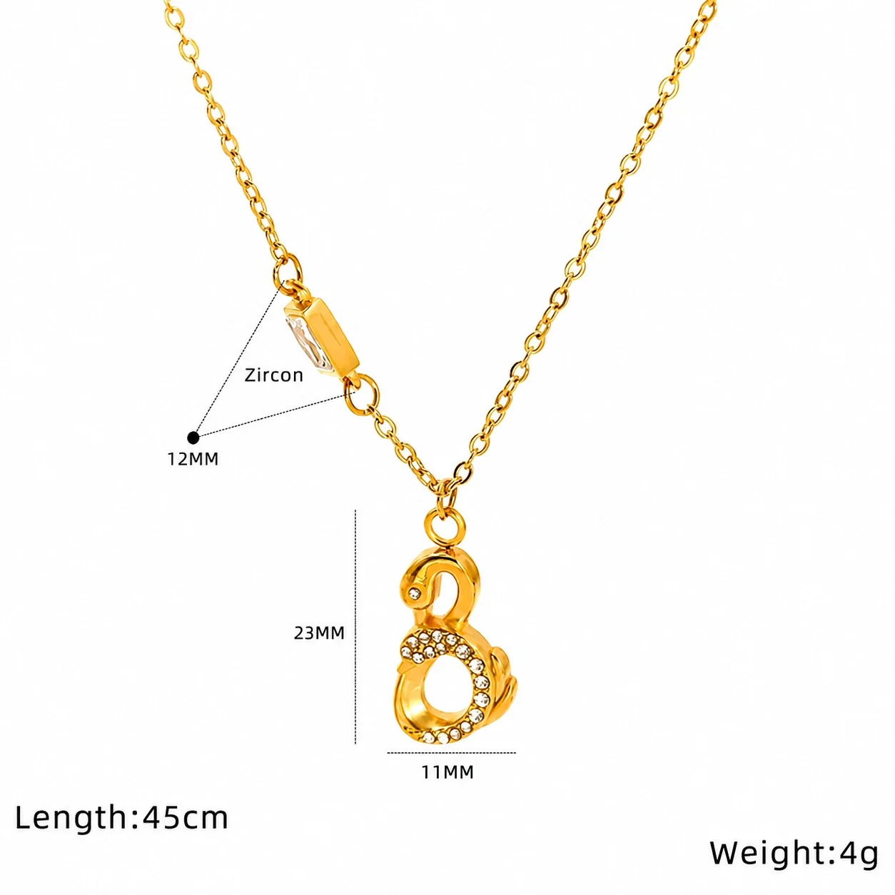 Radiant Gold-Plated Stainless Steel Shell Heart Pendant Necklace - Gold Flower