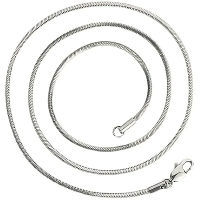 Sleek Stainless Steel Square Snake Chain Necklace