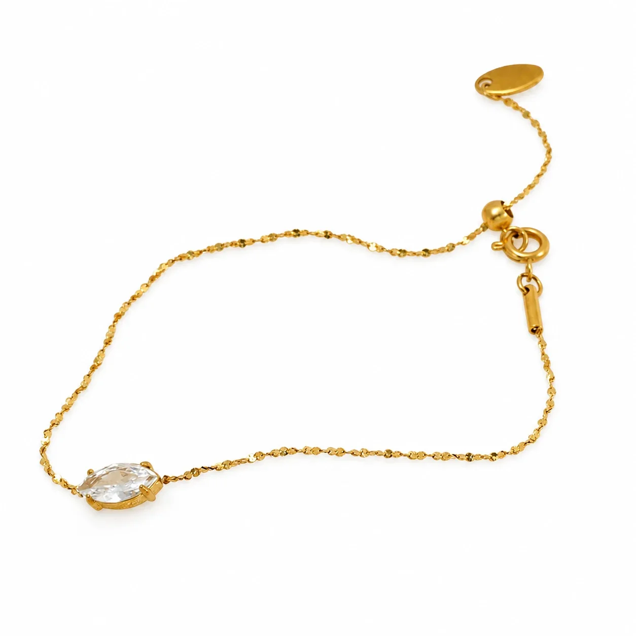 Marquise Crystal Gold-Plated 316 Bracelet