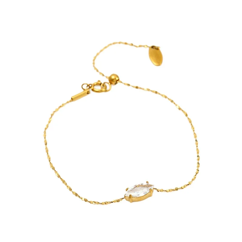 Marquise Crystal Gold-Plated 316 Bracelet