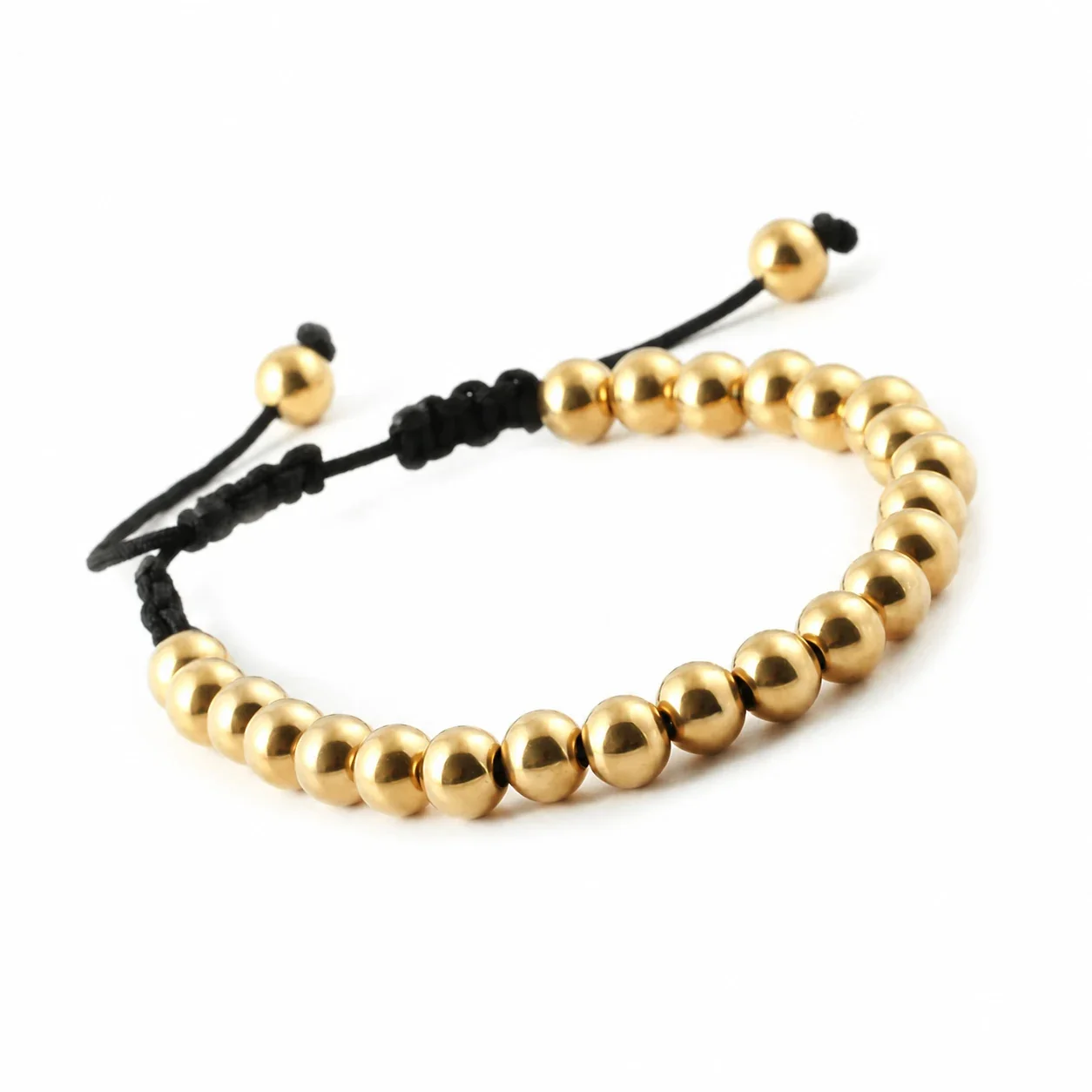 Polished 316 Stainless Steel 6mm Bead Bracelet