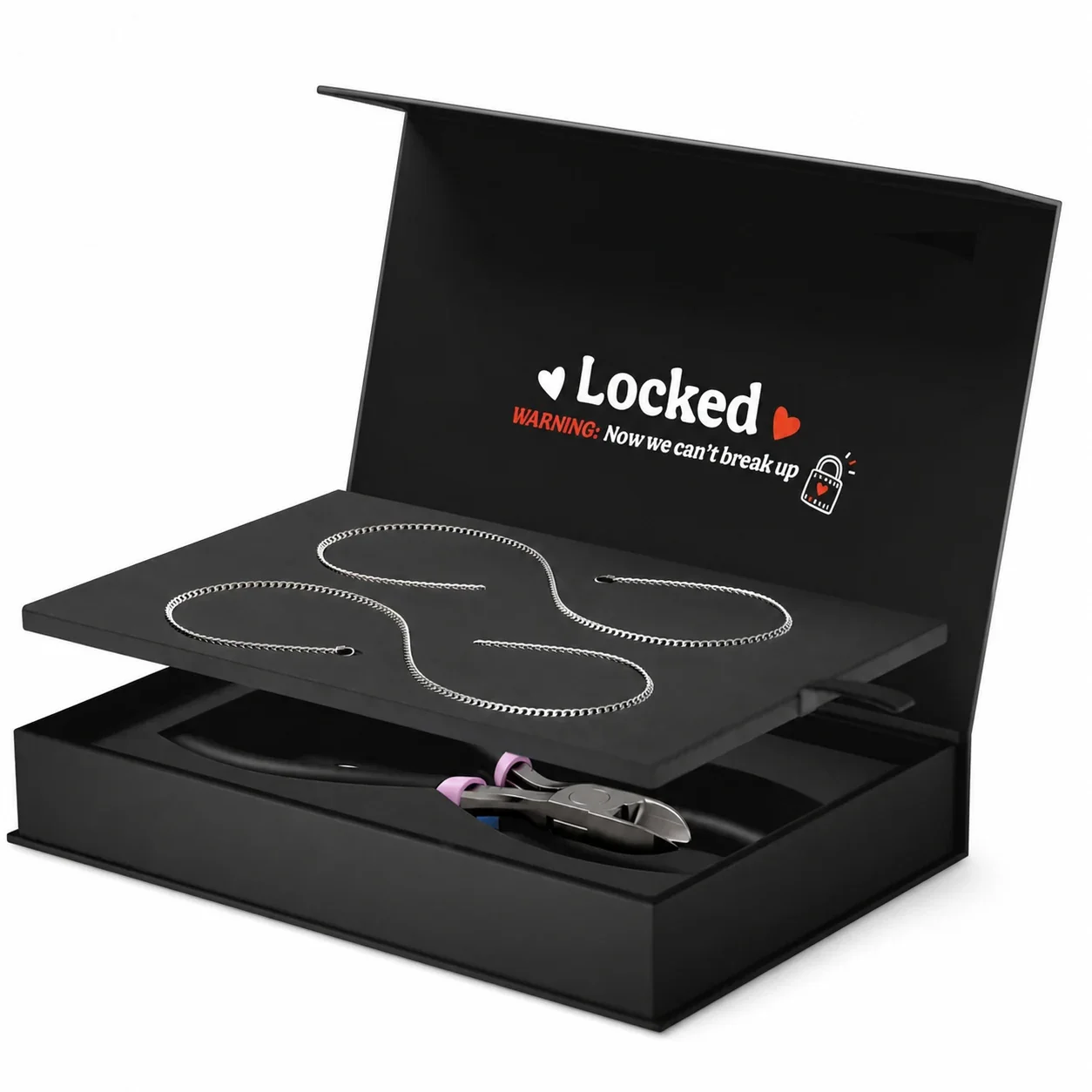 Locked 316 Stainless Steel Curb Chain Bracelet Set