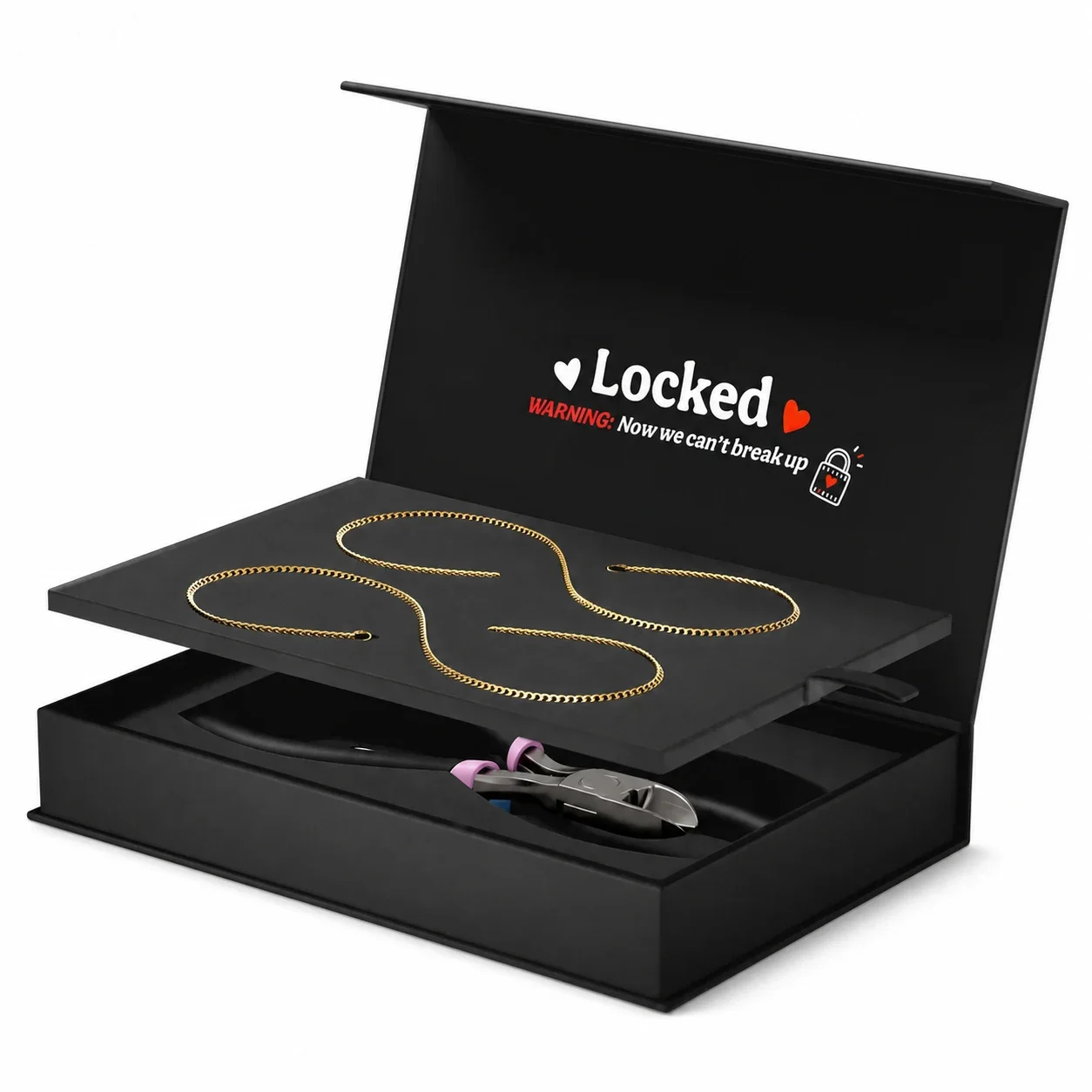 Locked 316 Stainless Steel Curb Chain Bracelet Set