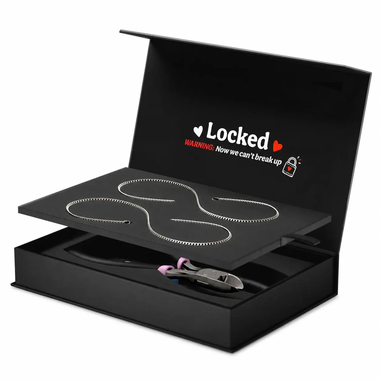 Locked 316 Stainless Steel Curb Chain Bracelet Set