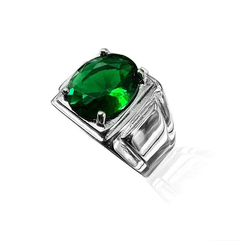 Bold 316 Stainless Steel Oval Stone Signet Ring
