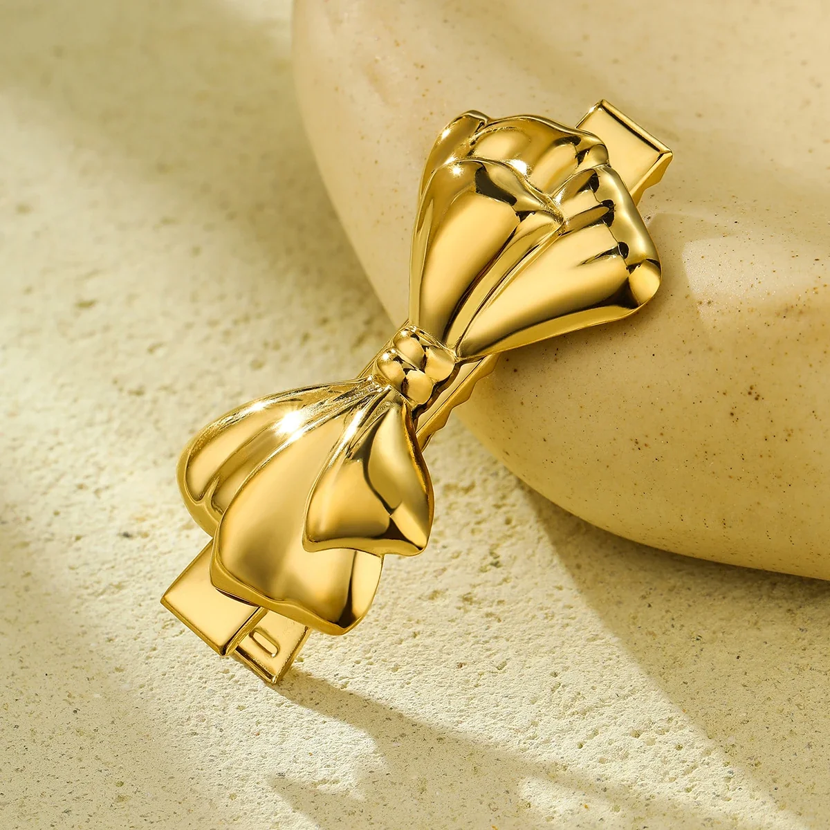Produktfoto: Gold-Plated Stainless Steel Hair Clips with Bow, Shell & Flower