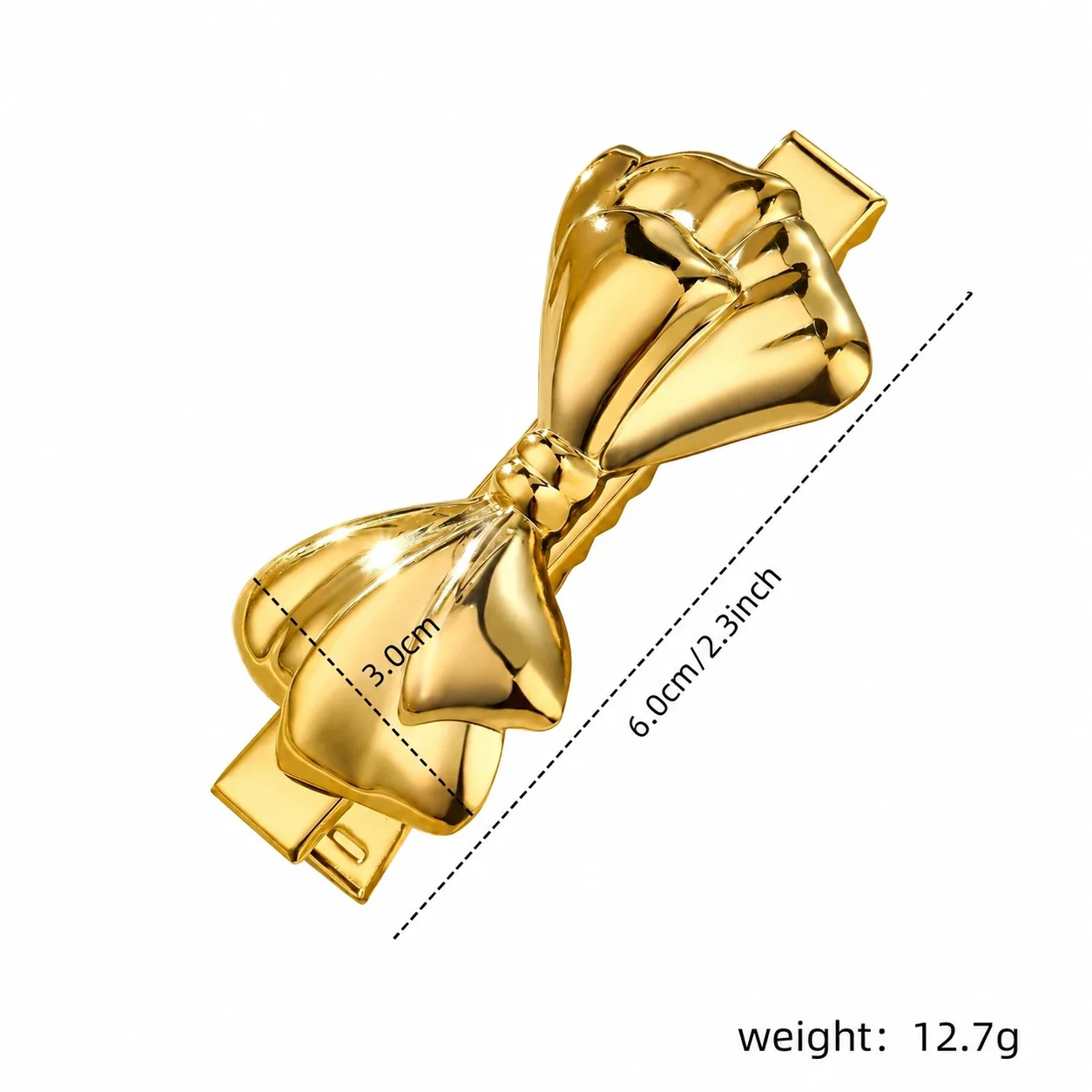 Produktfoto: Gold-Plated Stainless Steel Hair Clips with Bow, Shell & Flower
