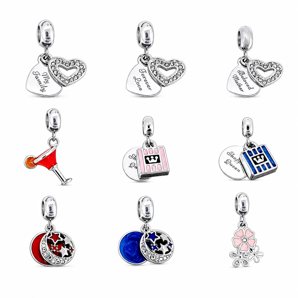 Playful 316 Stainless Steel Enamel Charm Pendant