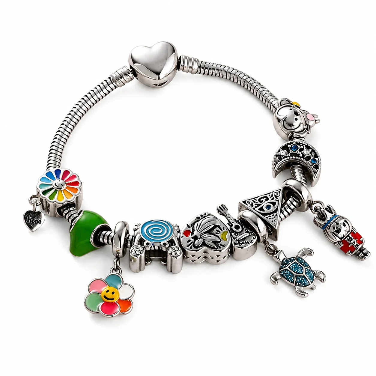 Playful 316 Stainless Steel Enamel Charm Pendant