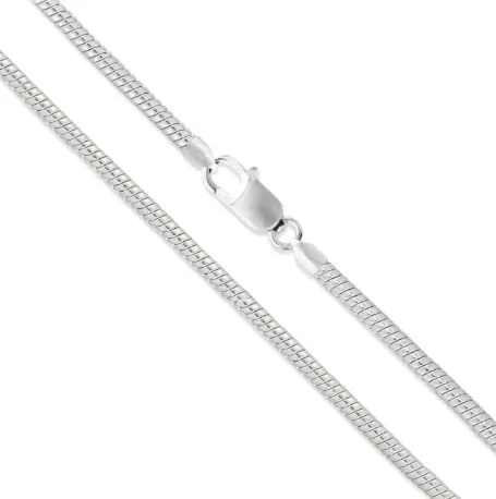 Sleek Stainless Steel Ribbed Snake Chain Necklace
