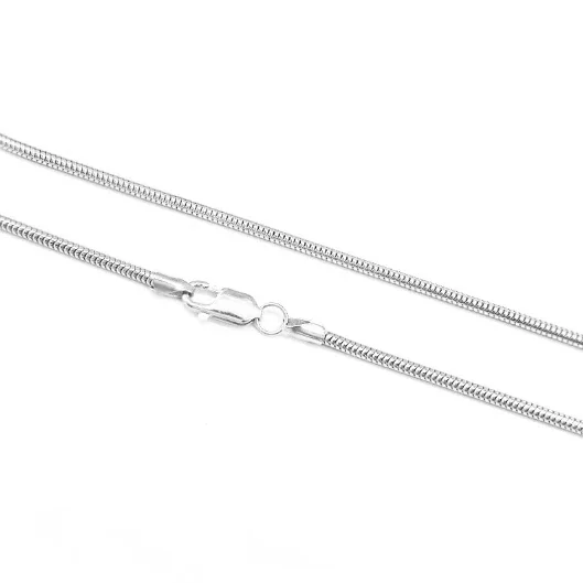 Sleek Stainless Steel Ribbed Snake Chain Necklace