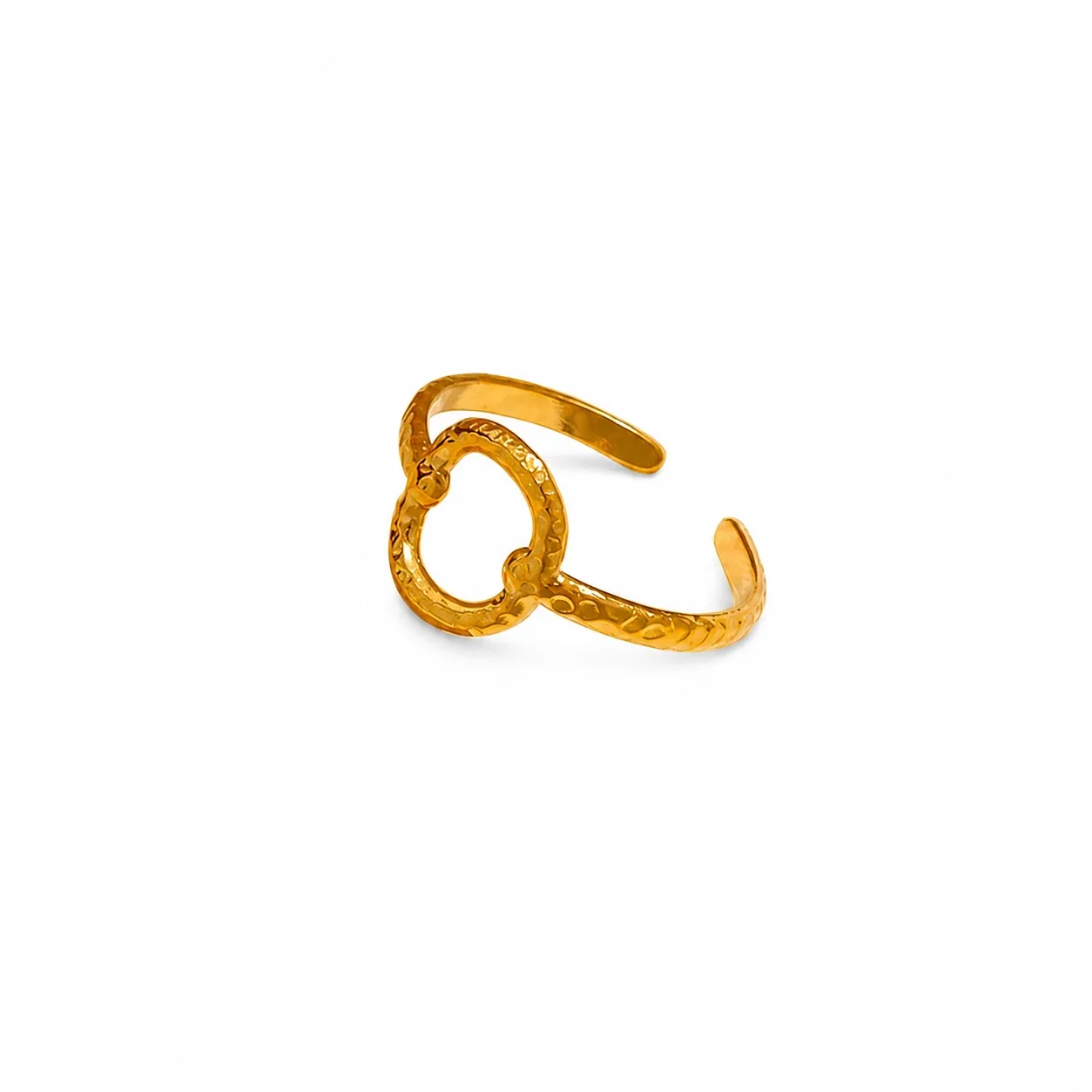 Sculptural 316 Stainless Steel Oval Open Ring