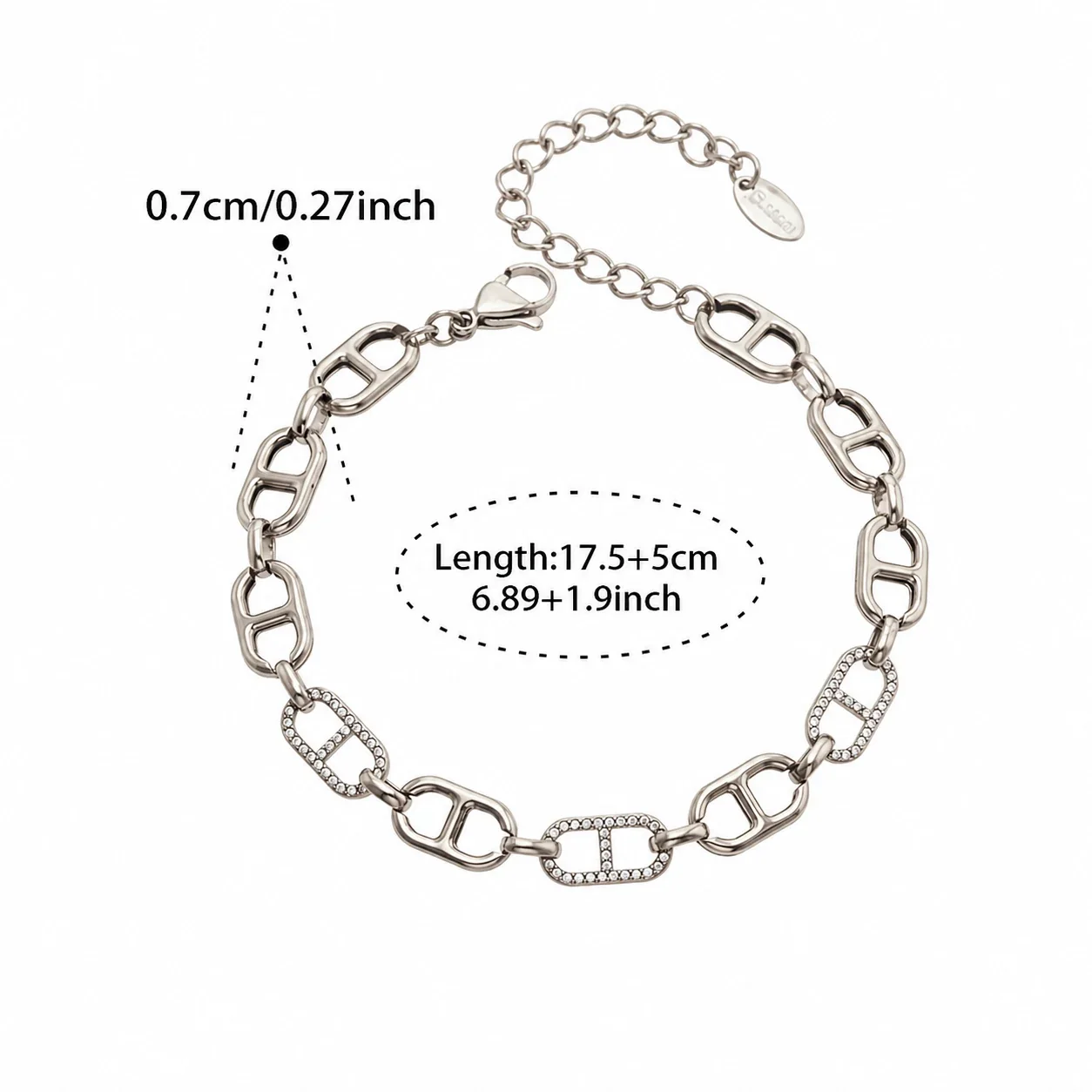 Bold Gold PVD 316 Open-Link Pavé Chain Jewelry Set - Gold