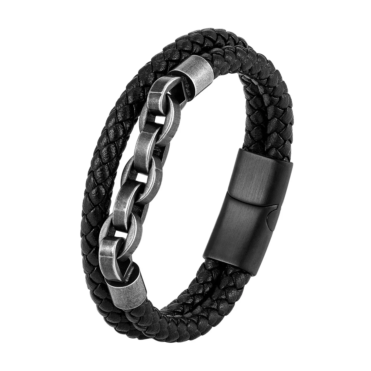 Rugged 316 Stainless Steel Braided Chain Bracelet