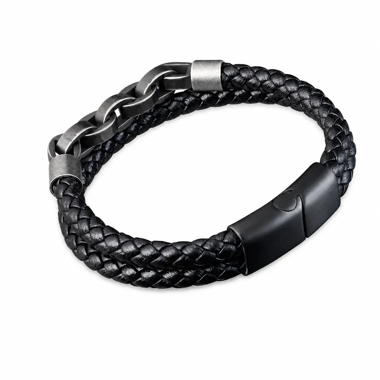 Rugged 316 Stainless Steel Braided Chain Bracelet