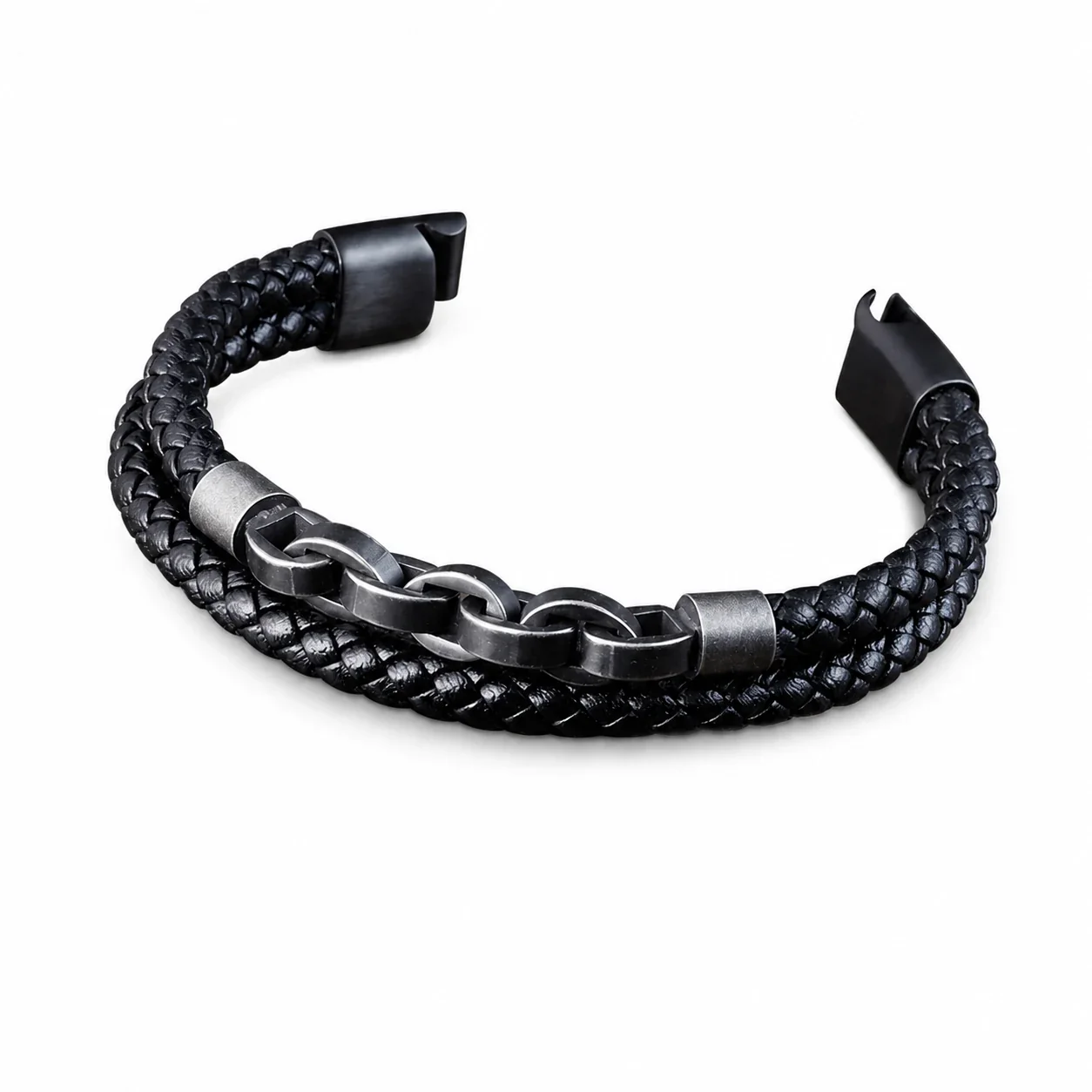 Rugged 316 Stainless Steel Braided Chain Bracelet
