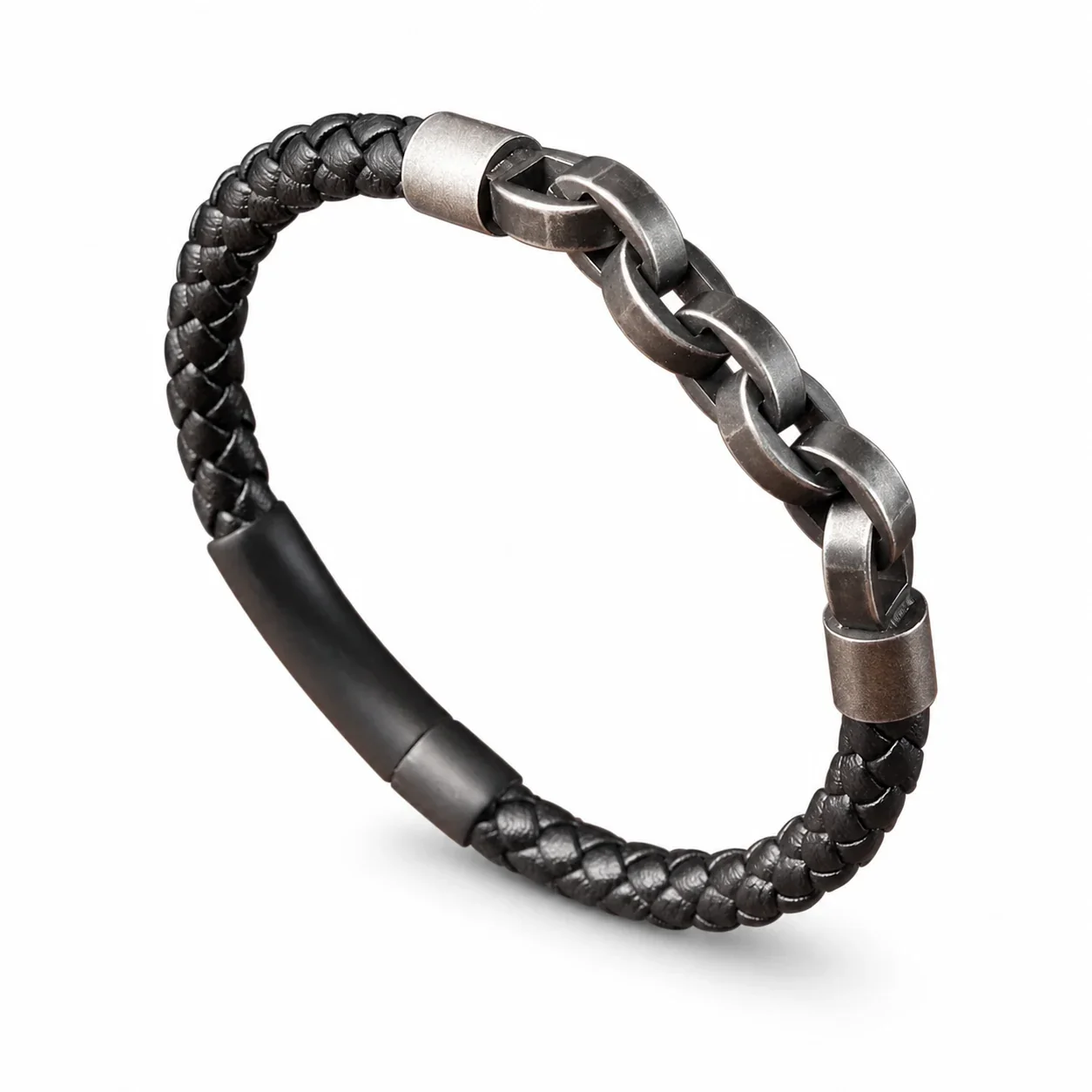 Rugged 316 Stainless Steel Braided Chain Bracelet