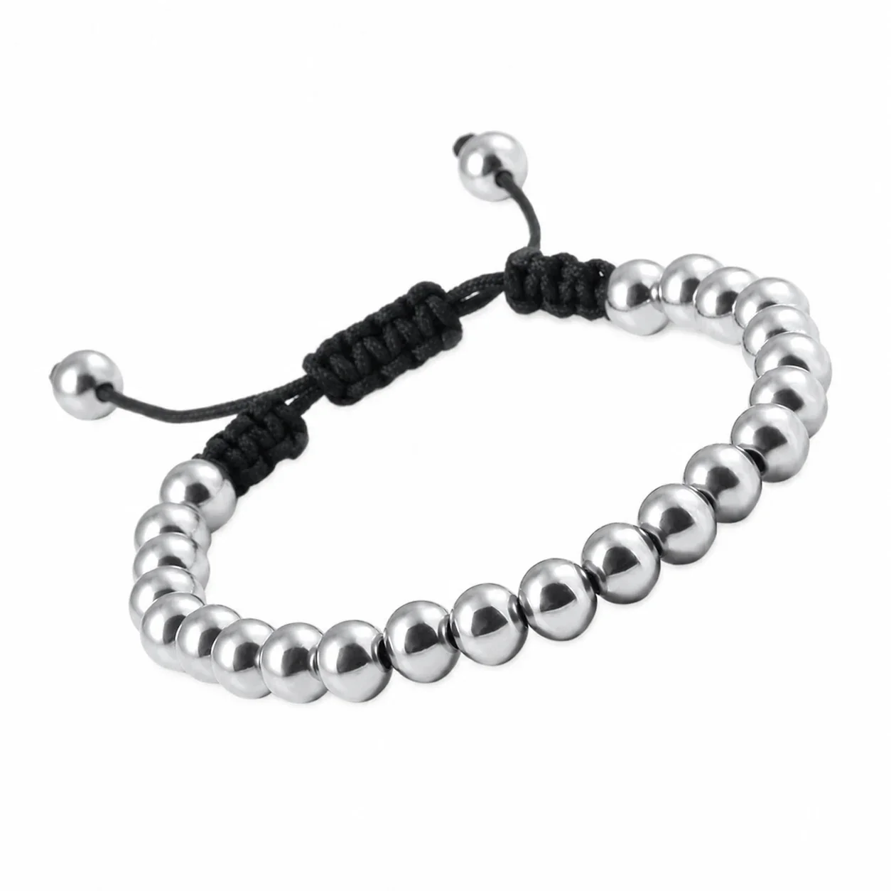 Polished 316 Stainless Steel 6mm Bead Bracelet