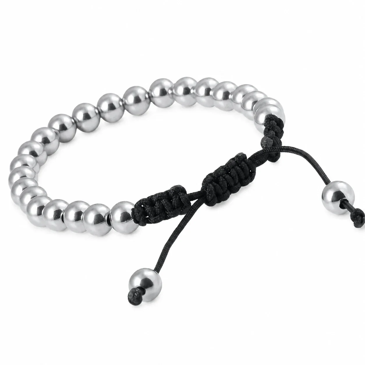 Polished 316 Stainless Steel 6mm Bead Bracelet