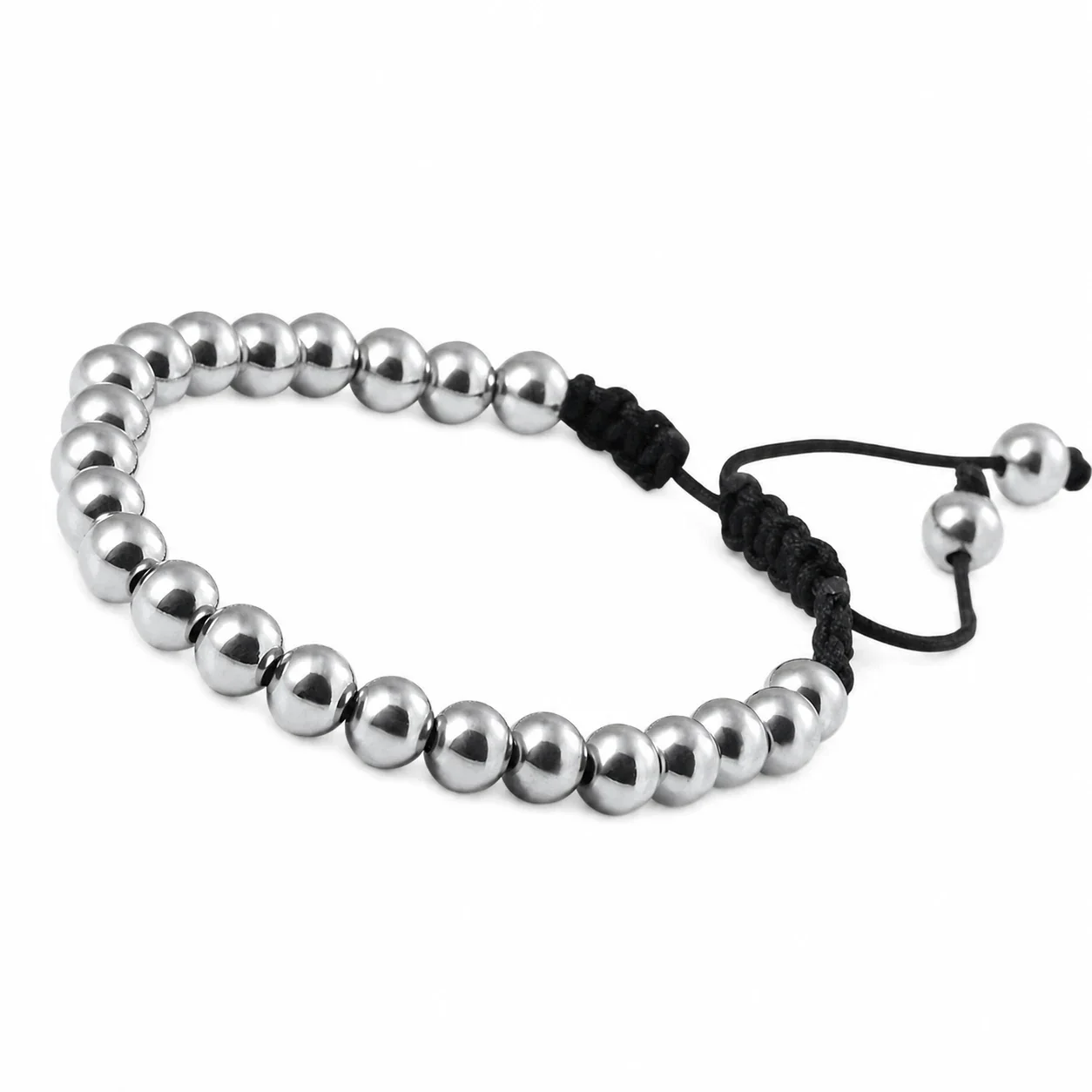 Polished 316 Stainless Steel 6mm Bead Bracelet