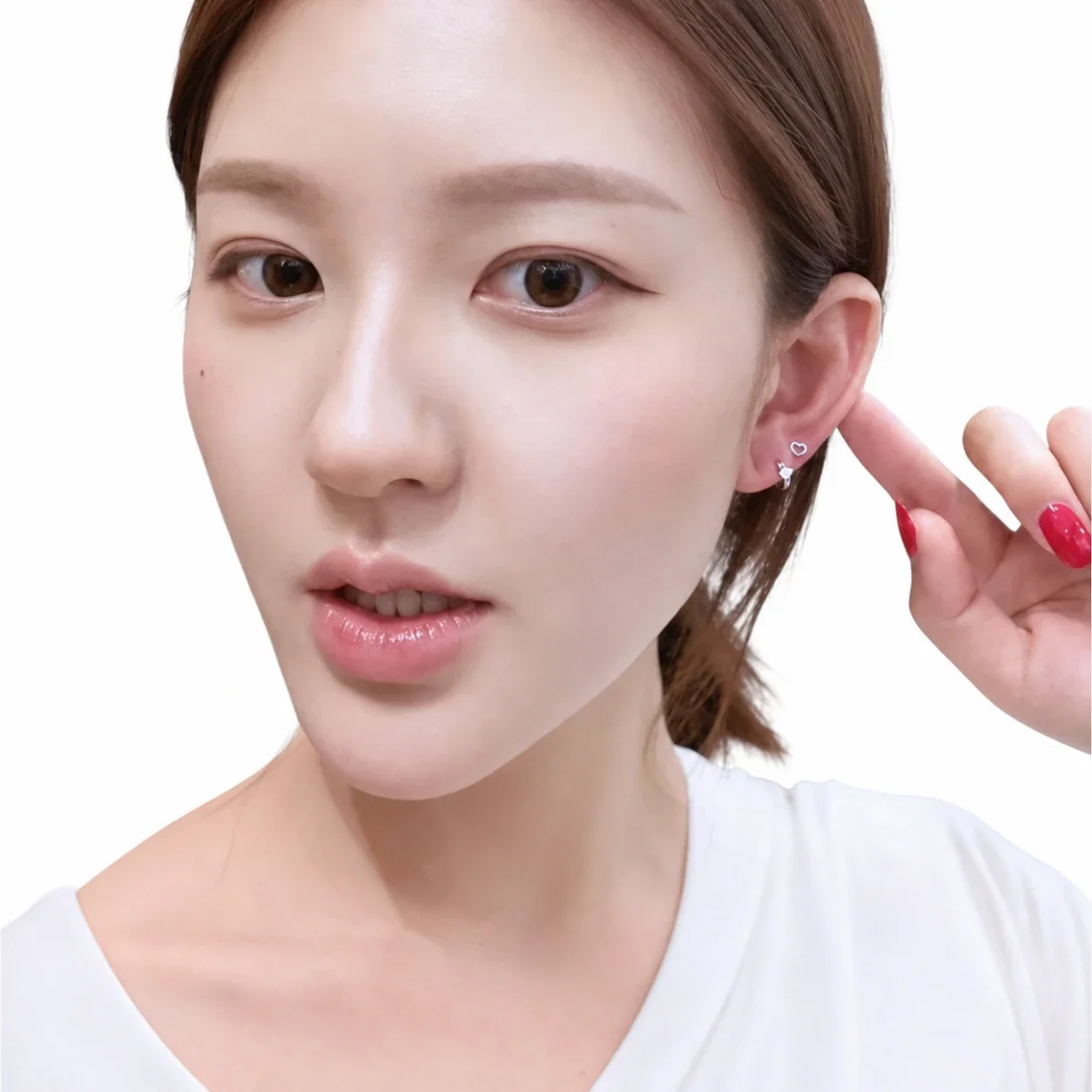 Delicate 316 Stainless Steel Open Heart Ear Cuff