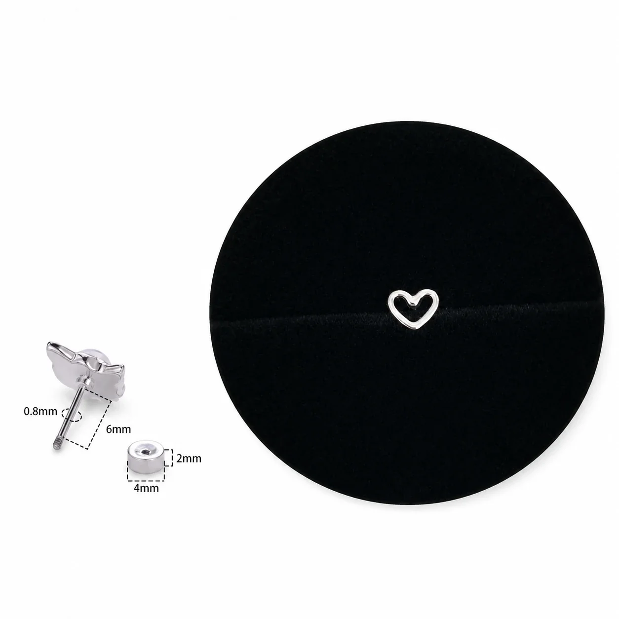 Delicate 316 Stainless Steel Open Heart Ear Cuff