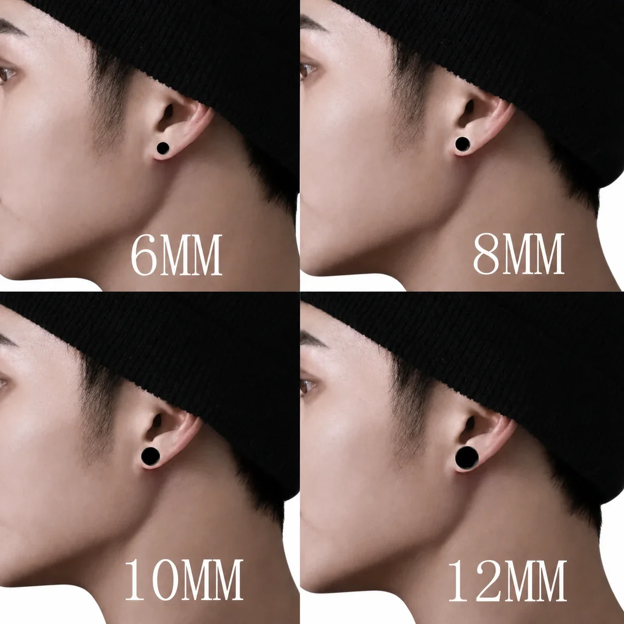 Minimal Stainless Steel Flat Disc Screw-Back Stud Earrings