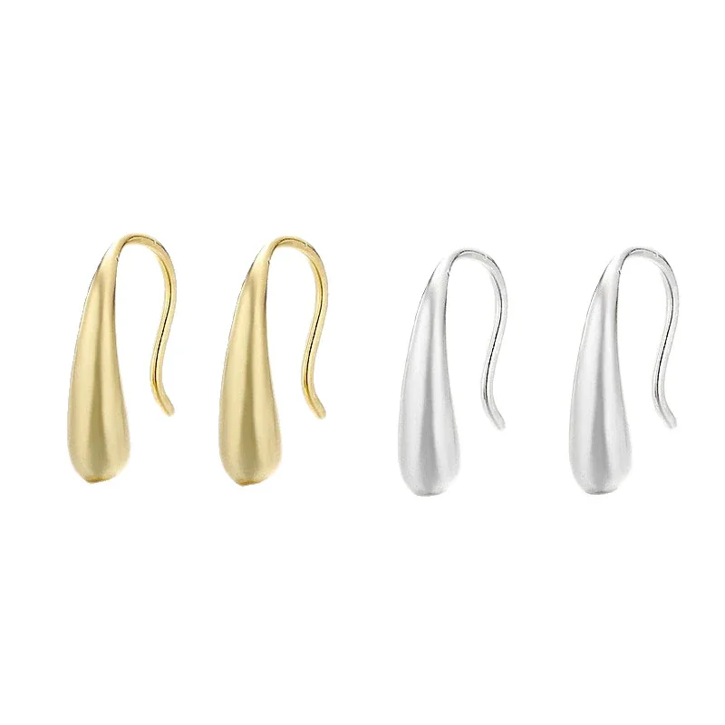 Fluid Stainless Steel Teardrop Hook Drop Earrings
